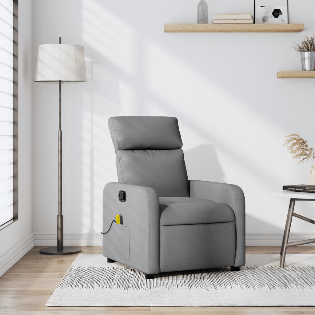 Massagestoel Lichtgrijze Stof is nu te koop bij PeponiXL, paradijselijk wonen!