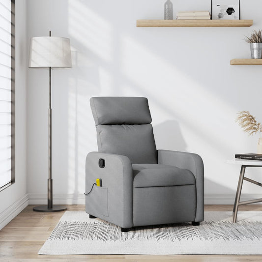 Massagestoel Lichtgrijze Stof is nu te koop bij PeponiXL, paradijselijk wonen!