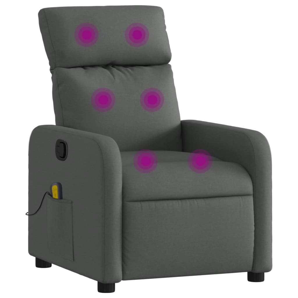Massagestoel Donkergrijze Stof is nu te koop bij PeponiXL, paradijselijk wonen!