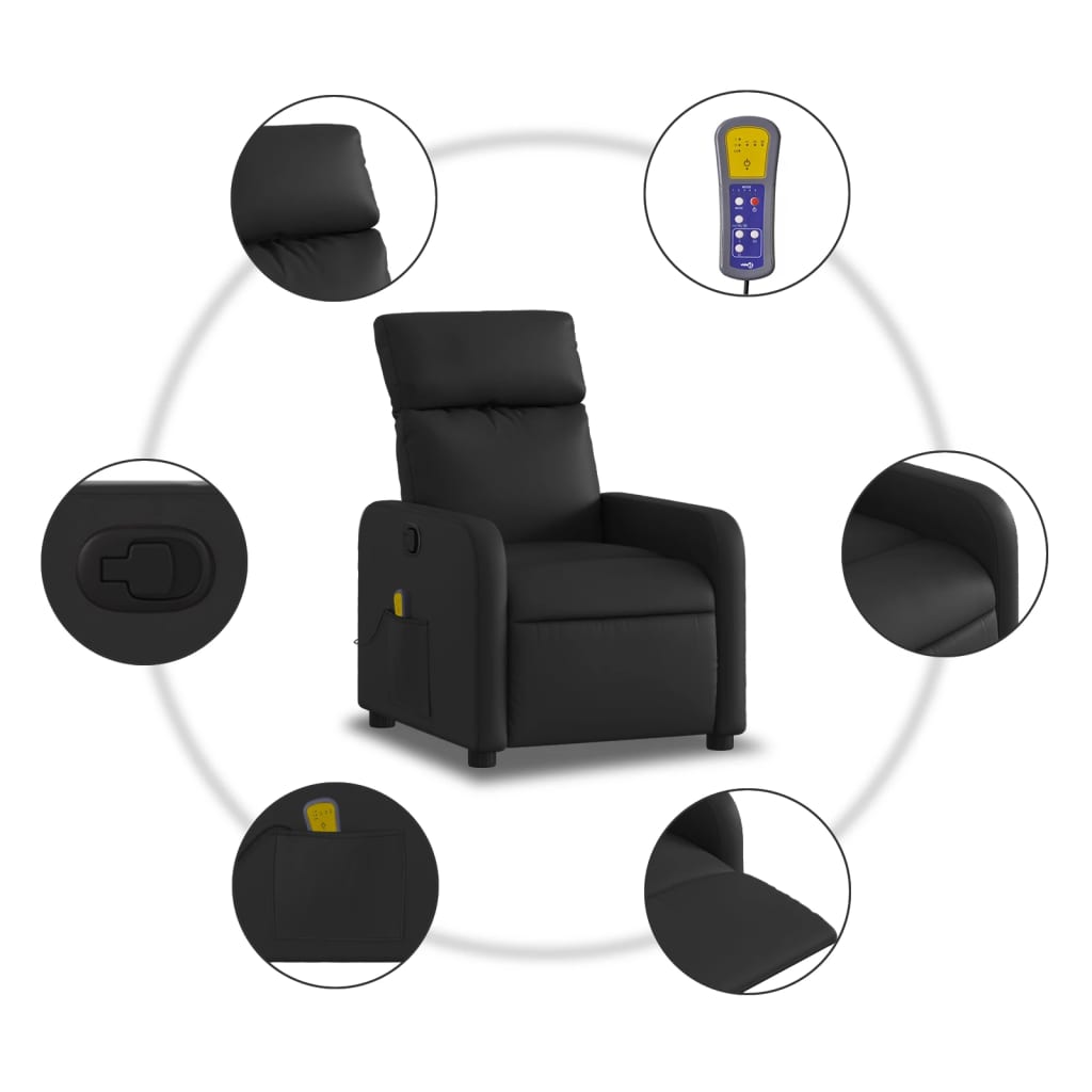 Massagestoel Kunstleer Zwart is nu te koop bij PeponiXL, paradijselijk wonen!