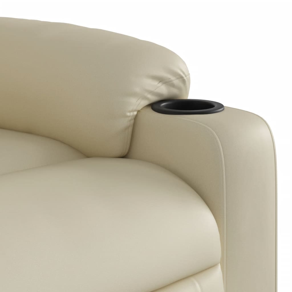 Massagestoel van kunstleer in crèmekleur is nu te koop bij PeponiXL, paradijselijk wonen!