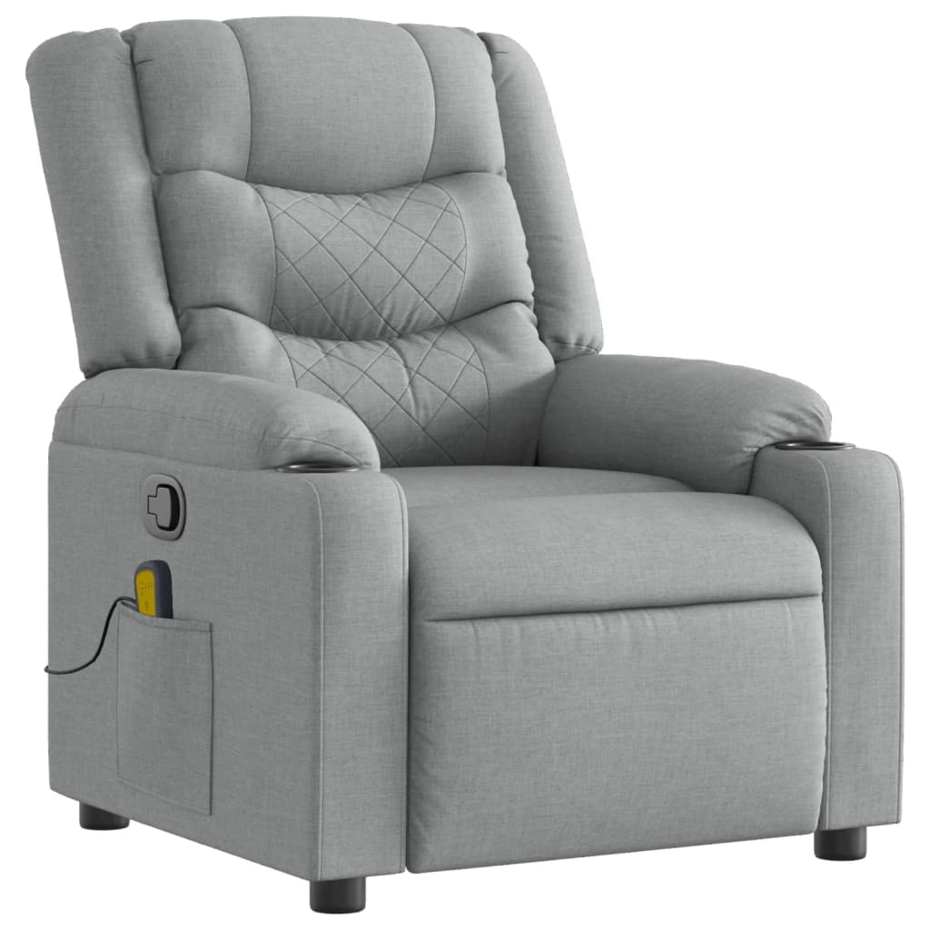 Massagestoel Lichtgrijze Stof is nu te koop bij PeponiXL, paradijselijk wonen!