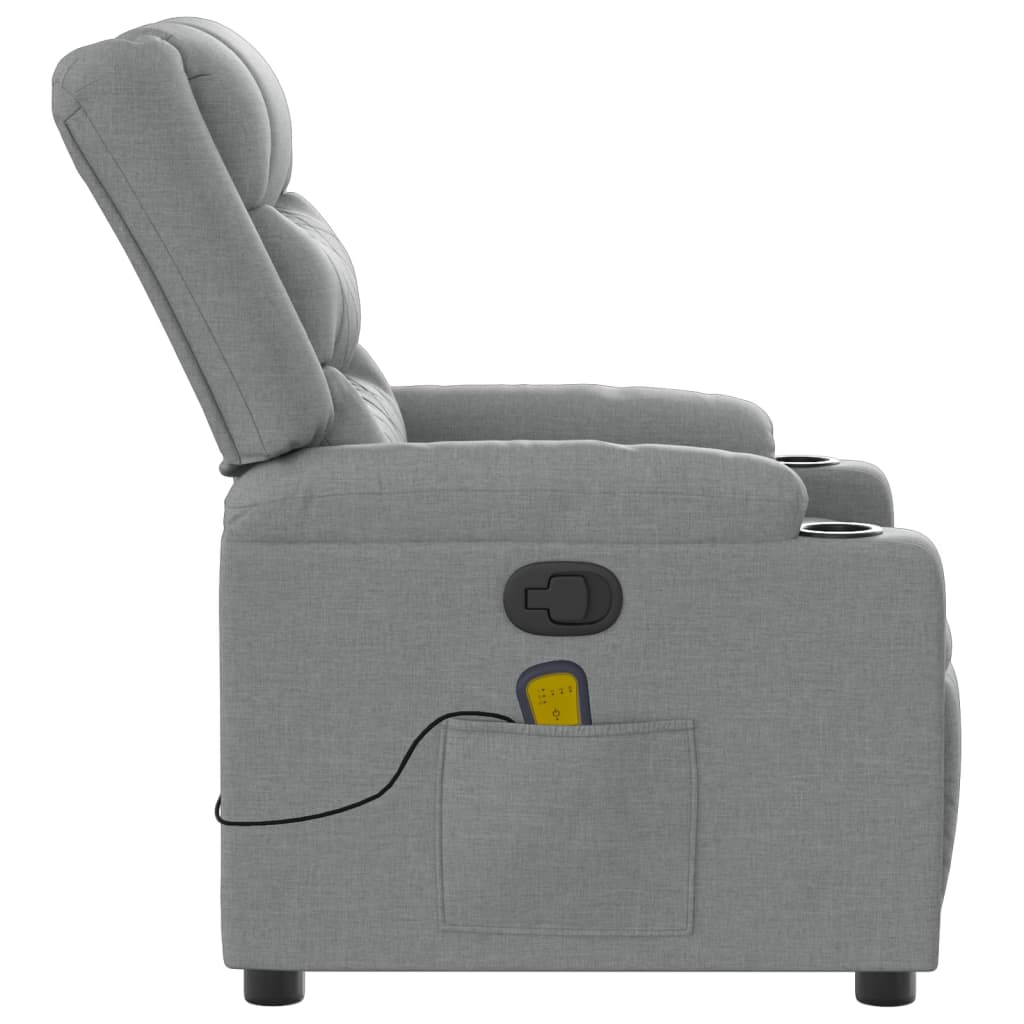 Massagestoel Lichtgrijze Stof is nu te koop bij PeponiXL, paradijselijk wonen!
