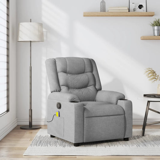 Massagestoel Lichtgrijze Stof is nu te koop bij PeponiXL, paradijselijk wonen!