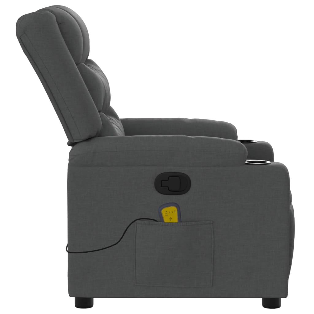 Massagestoel in donkergrijze stof is nu te koop bij PeponiXL, paradijselijk wonen!