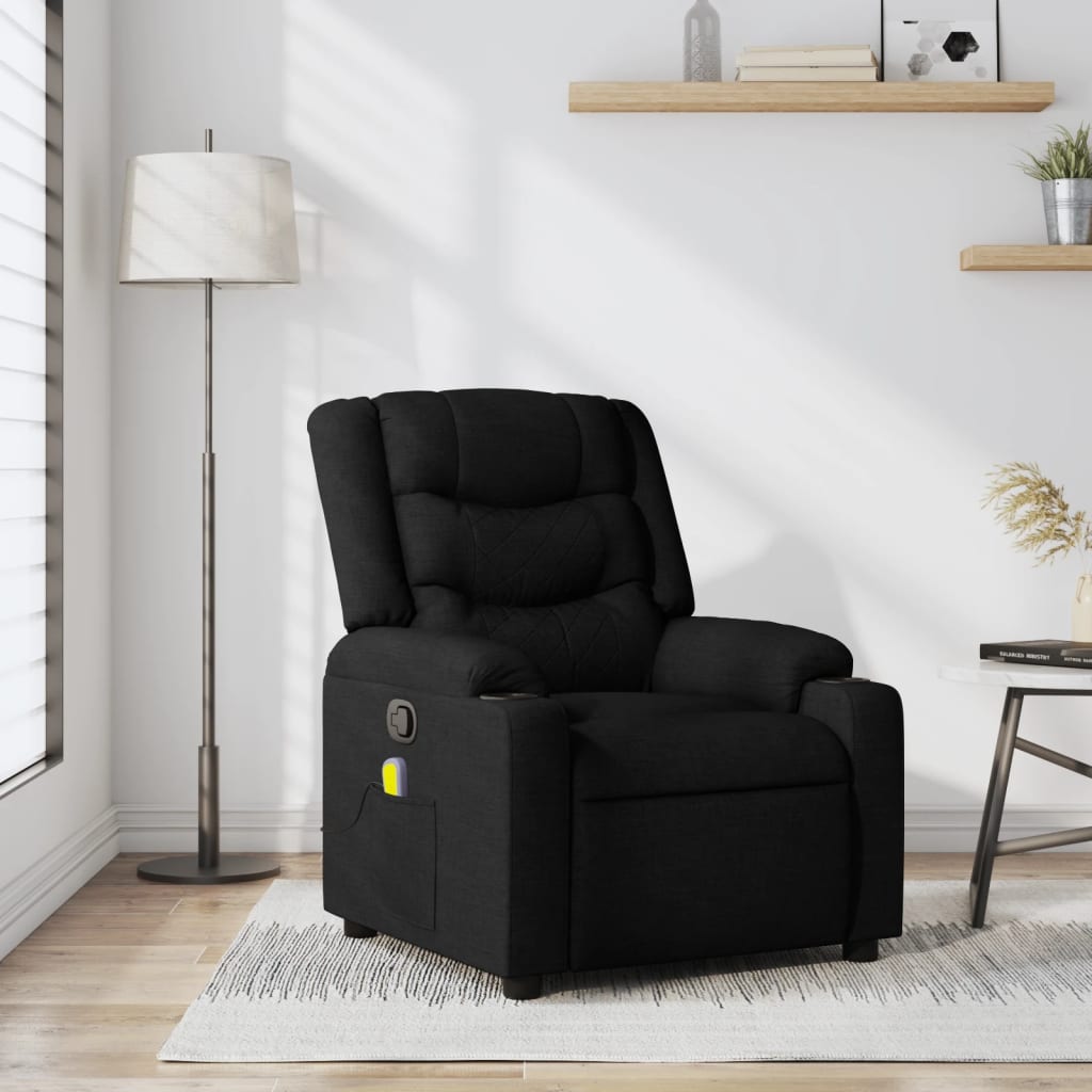 Massagestoel met zwarte stof is nu te koop bij PeponiXL, paradijselijk wonen!