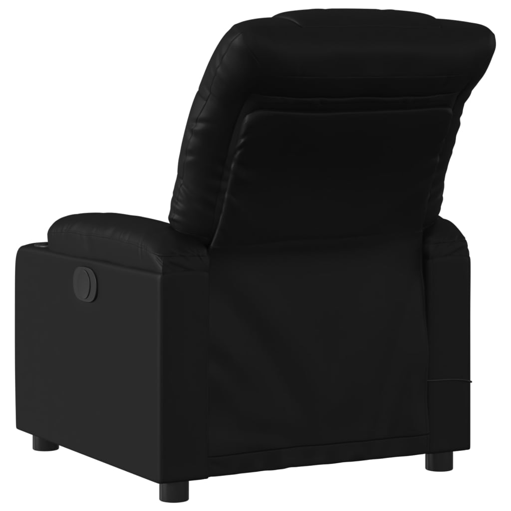 Massagestoel van zwart kunstleer is nu te koop bij PeponiXL, paradijselijk wonen!