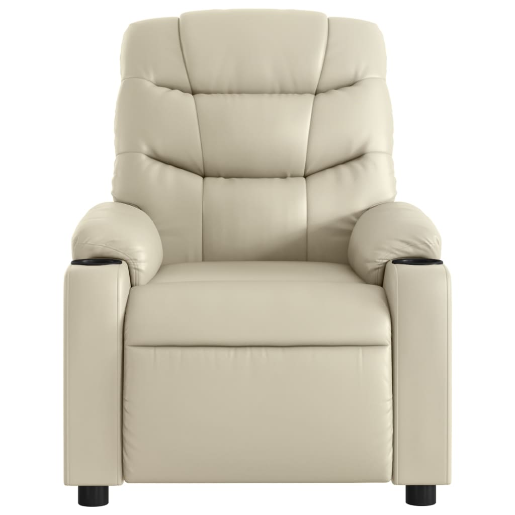 Massagestoel van kunstleer in crèmekleur is nu te koop bij PeponiXL, paradijselijk wonen!