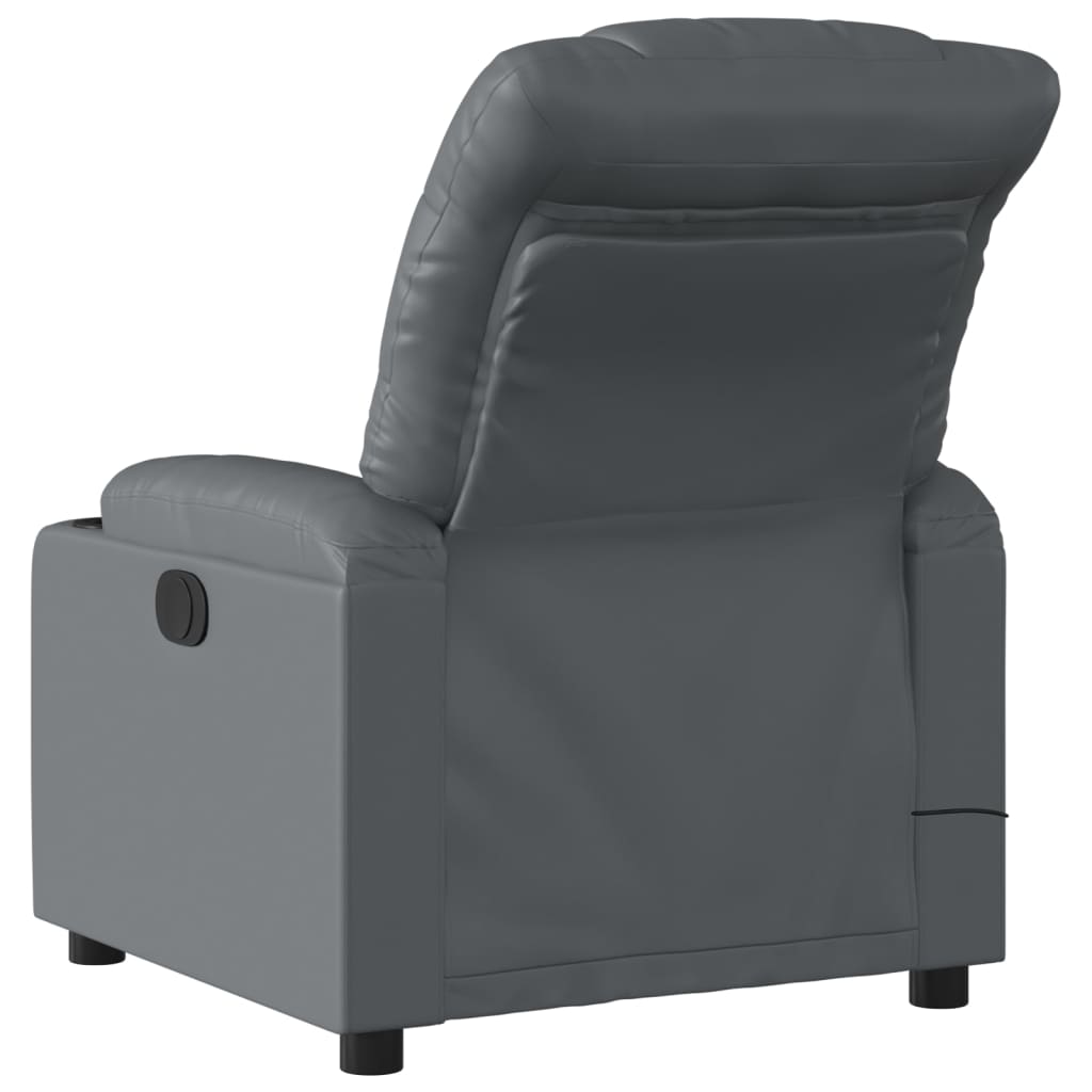 Massagestoel van grijs kunstleer is nu te koop bij PeponiXL, paradijselijk wonen!