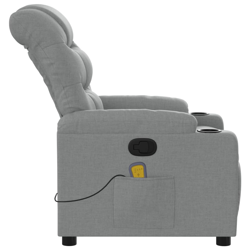 Massagestoel met lichtgrijze stof is nu te koop bij PeponiXL, paradijselijk wonen!