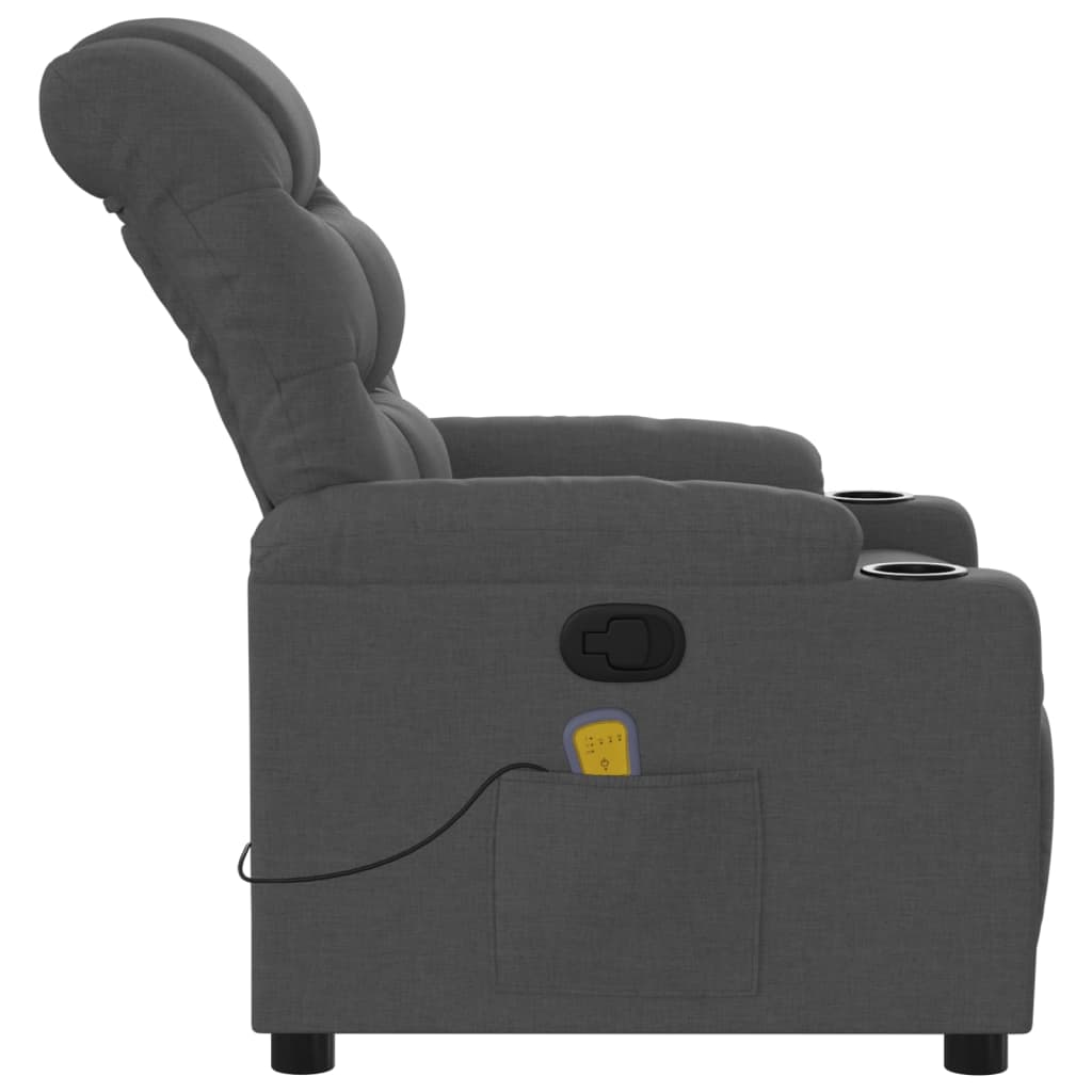 Massagestoel in donkergrijze stof is nu te koop bij PeponiXL, paradijselijk wonen!