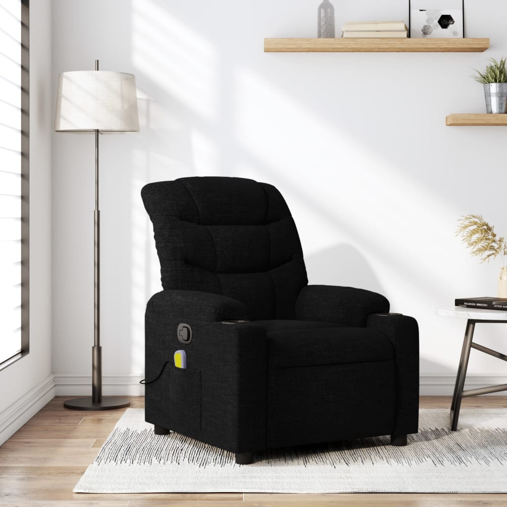 Massagestoel met zwarte stof is nu te koop bij PeponiXL, paradijselijk wonen!