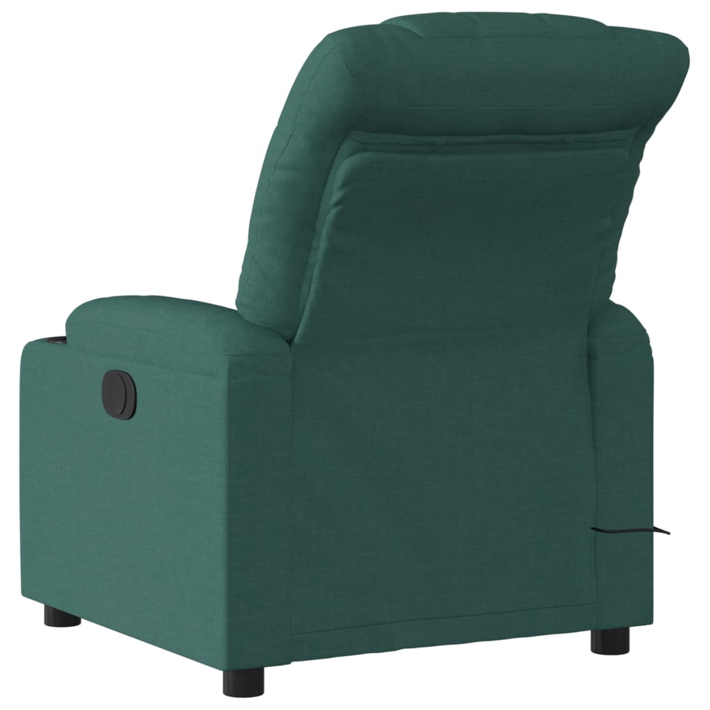 Massagestoel met donkergroene stof is nu te koop bij PeponiXL, paradijselijk wonen!