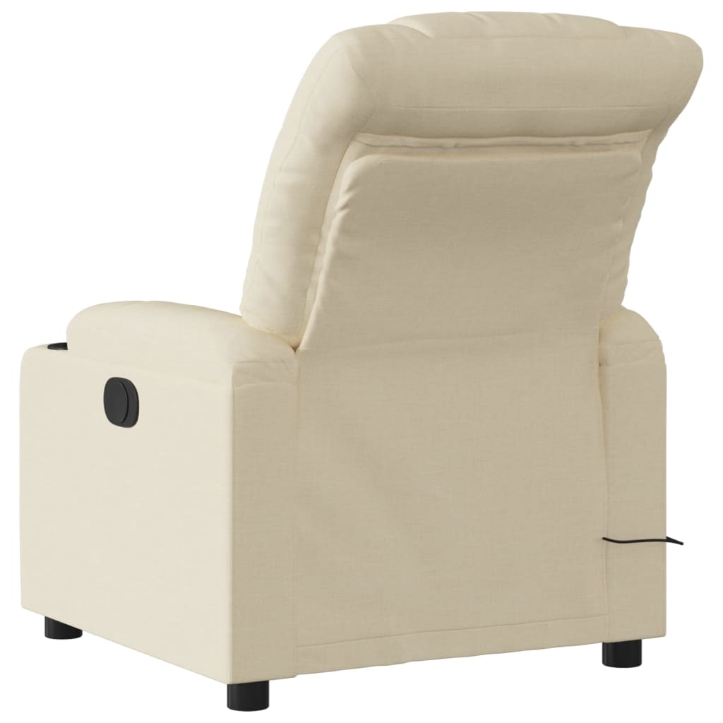 Massagestoel met crèmekleurige stof is nu te koop bij PeponiXL, paradijselijk wonen!