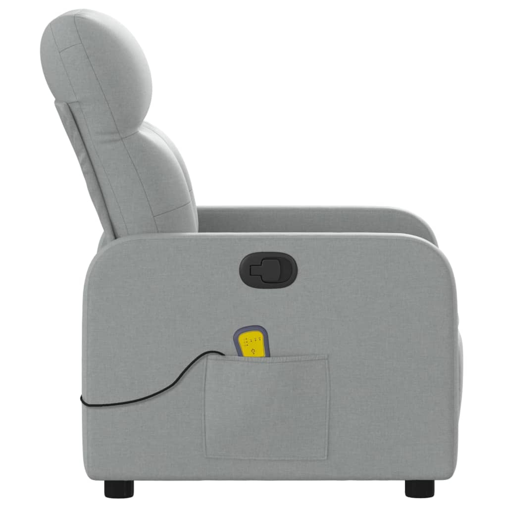 Massagestoel met lichtgrijze stof is nu te koop bij PeponiXL, paradijselijk wonen!