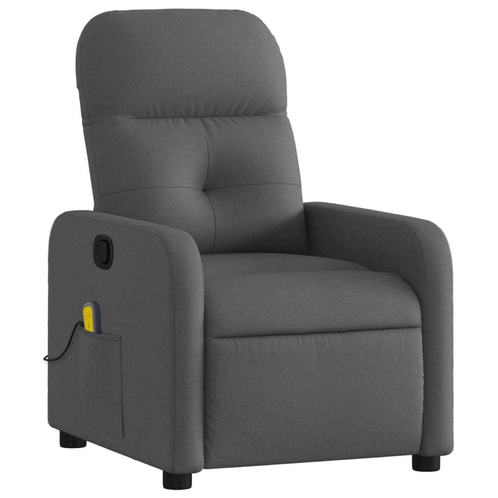 Massagestoel in donkergrijze stof is nu te koop bij PeponiXL, paradijselijk wonen!