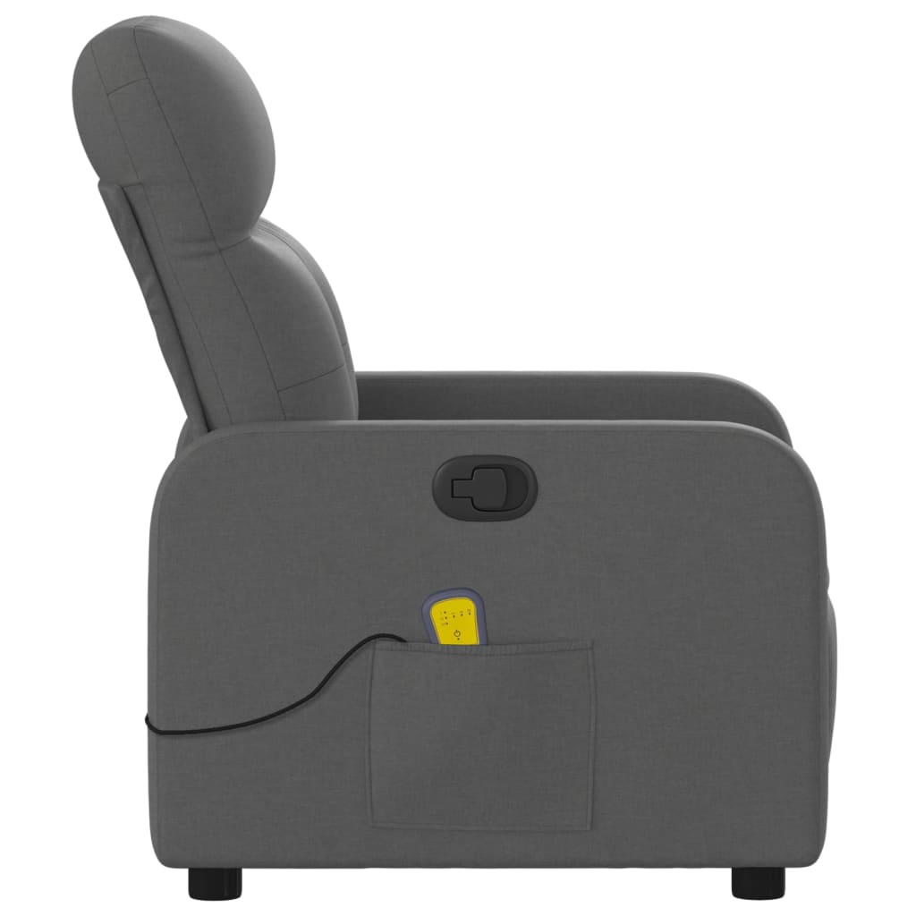 Massagestoel in donkergrijze stof is nu te koop bij PeponiXL, paradijselijk wonen!