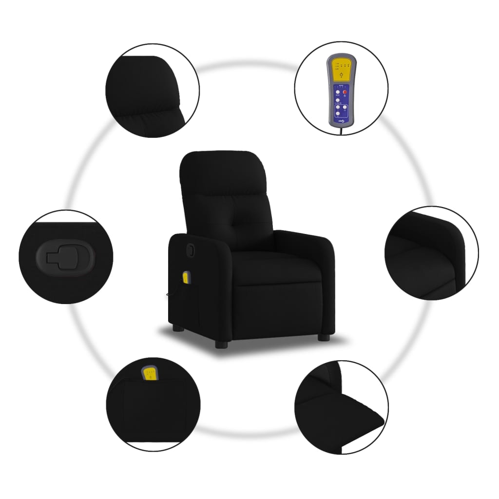Massagestoel met zwarte stof is nu te koop bij PeponiXL, paradijselijk wonen!