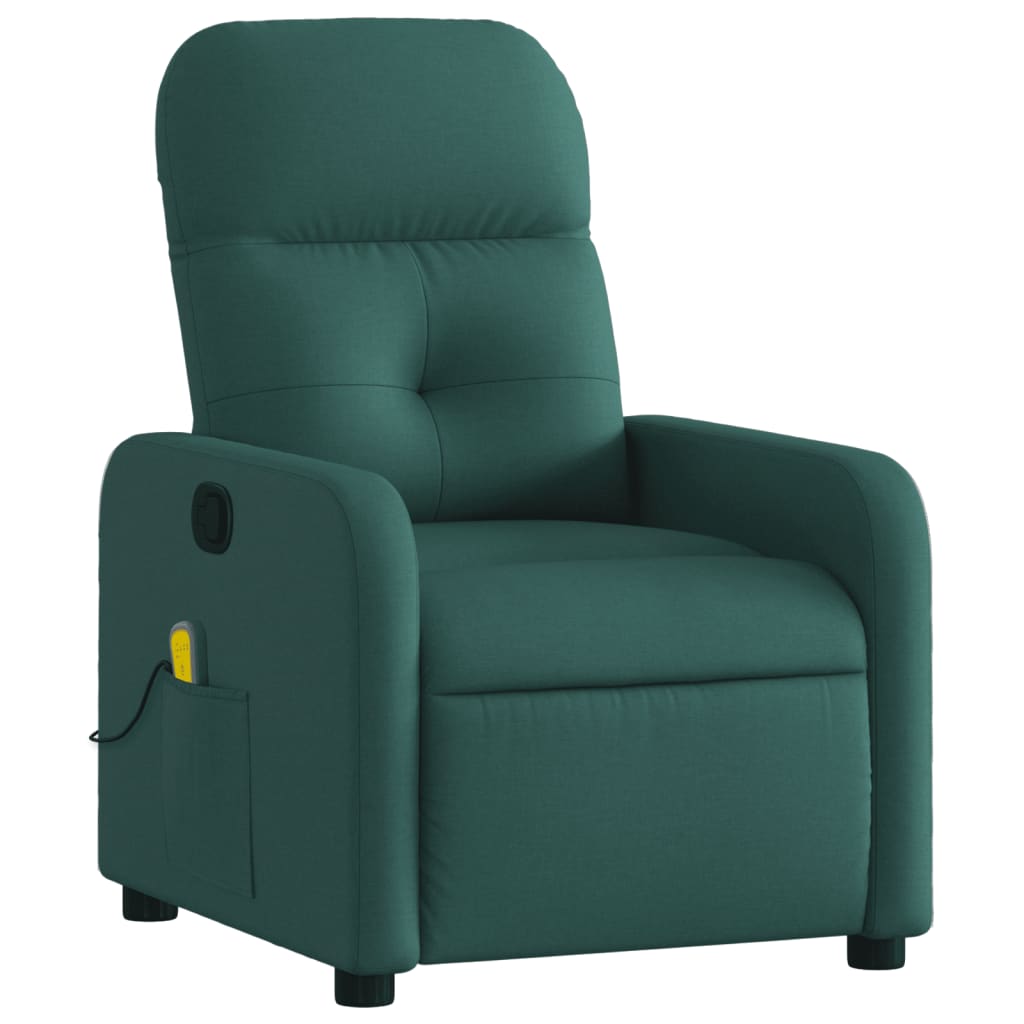 Massagestoel met donkergroene stof is nu te koop bij PeponiXL, paradijselijk wonen!