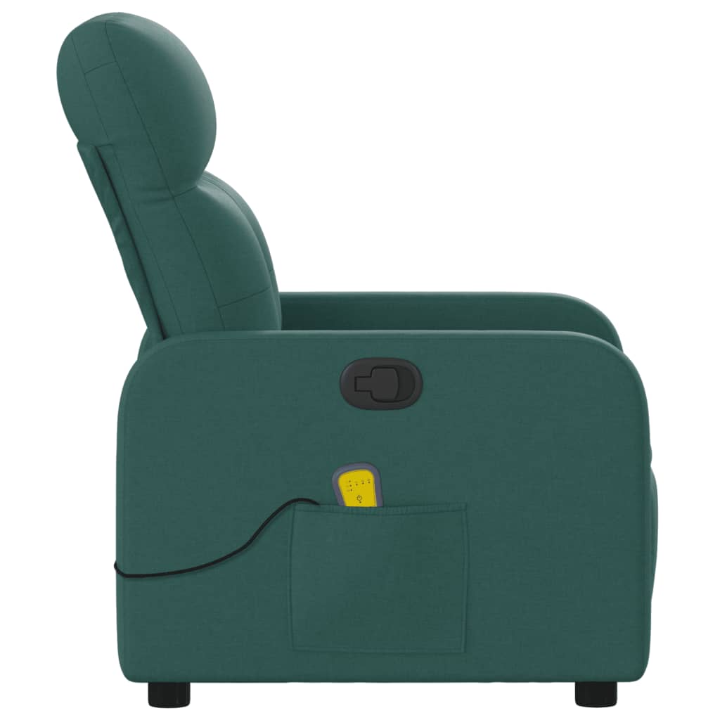 Massagestoel met donkergroene stof is nu te koop bij PeponiXL, paradijselijk wonen!