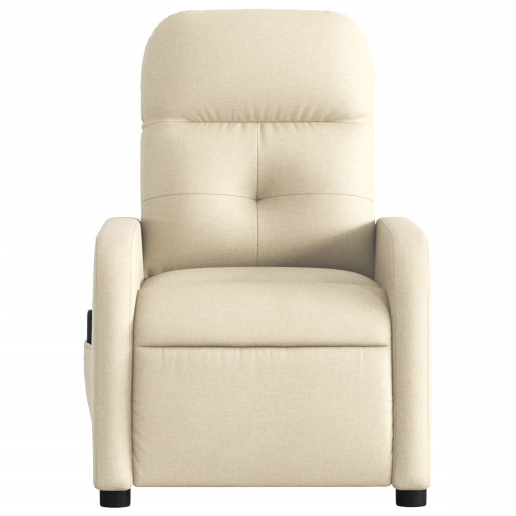 Massagestoel met crèmekleurige stof is nu te koop bij PeponiXL, paradijselijk wonen!