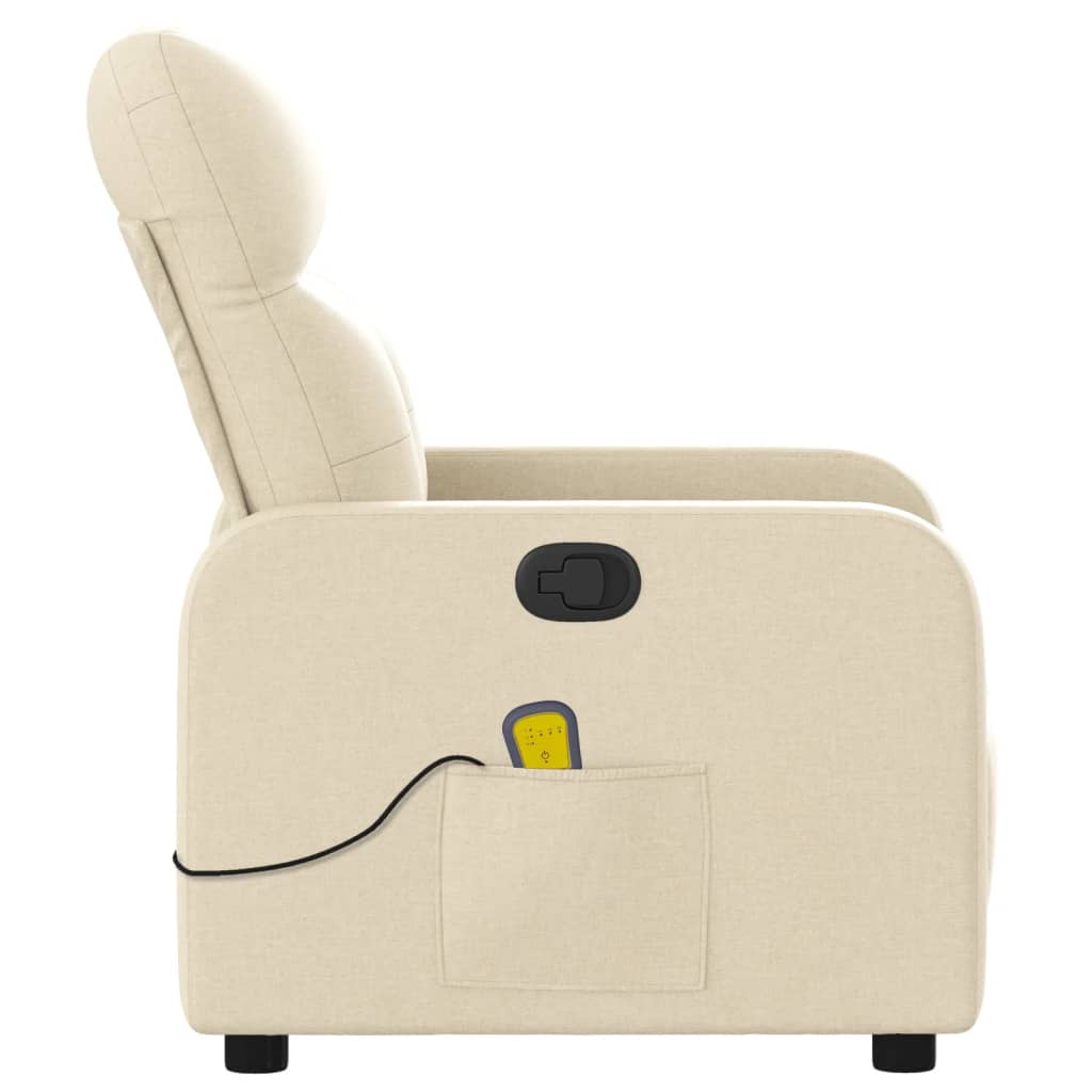 Massagestoel met crèmekleurige stof is nu te koop bij PeponiXL, paradijselijk wonen!