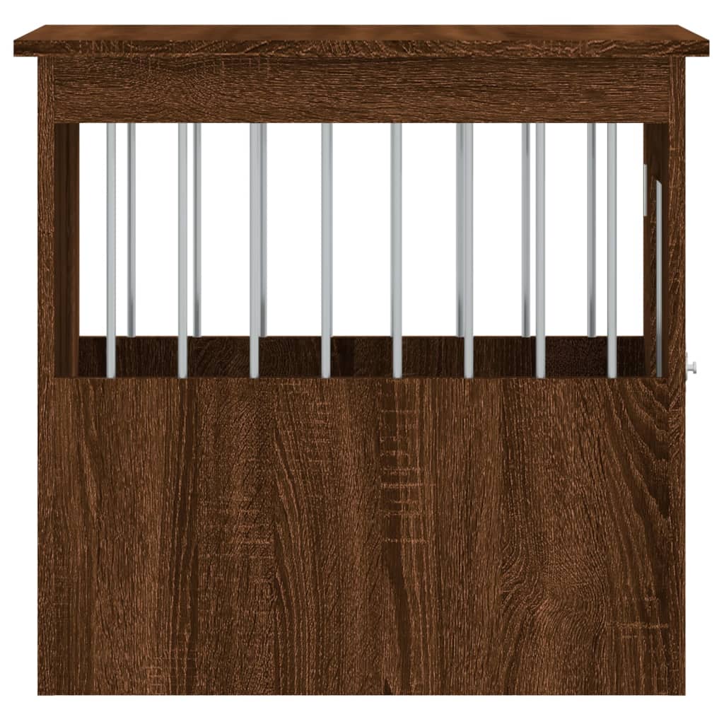 Hondenbench 45x62x59 cm bewerkt hout bruin eikenkleur is nu te koop bij PeponiXL, paradijselijk wonen!