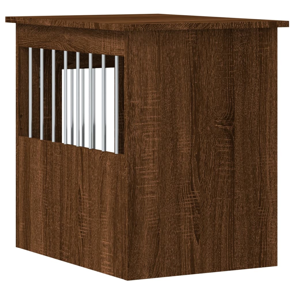 Hondenbench 45x62x59 cm bewerkt hout bruin eikenkleur is nu te koop bij PeponiXL, paradijselijk wonen!