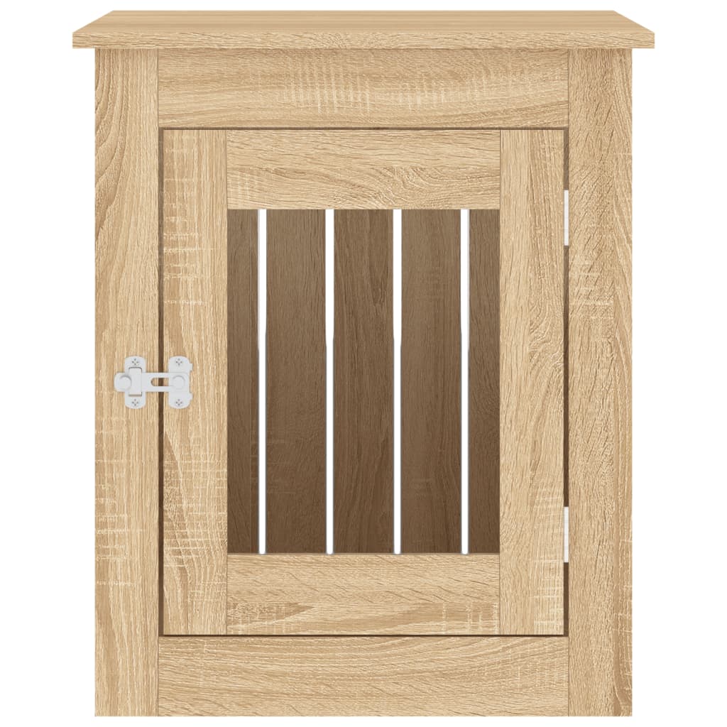 Hondenbench 55x75x65 cm bewerkt hout sonoma eikenkleurig is nu te koop bij PeponiXL, paradijselijk wonen!