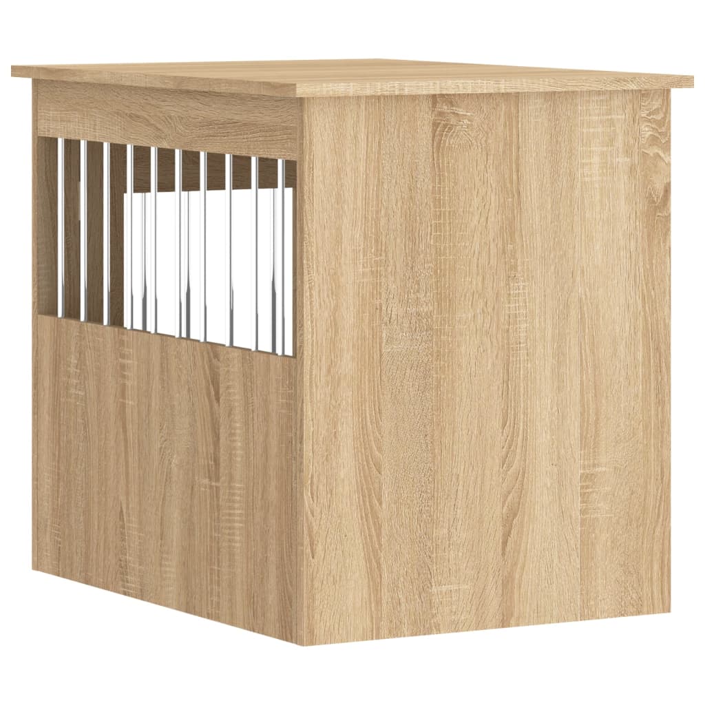 Hondenbench 55x75x65 cm bewerkt hout sonoma eikenkleurig is nu te koop bij PeponiXL, paradijselijk wonen!