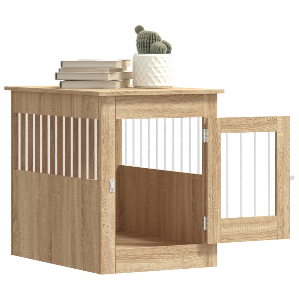 Hondenbench 55 x 80 x 68 cm bewerkt hout sonoma eikenkleurig is nu te koop bij PeponiXL, paradijselijk wonen!