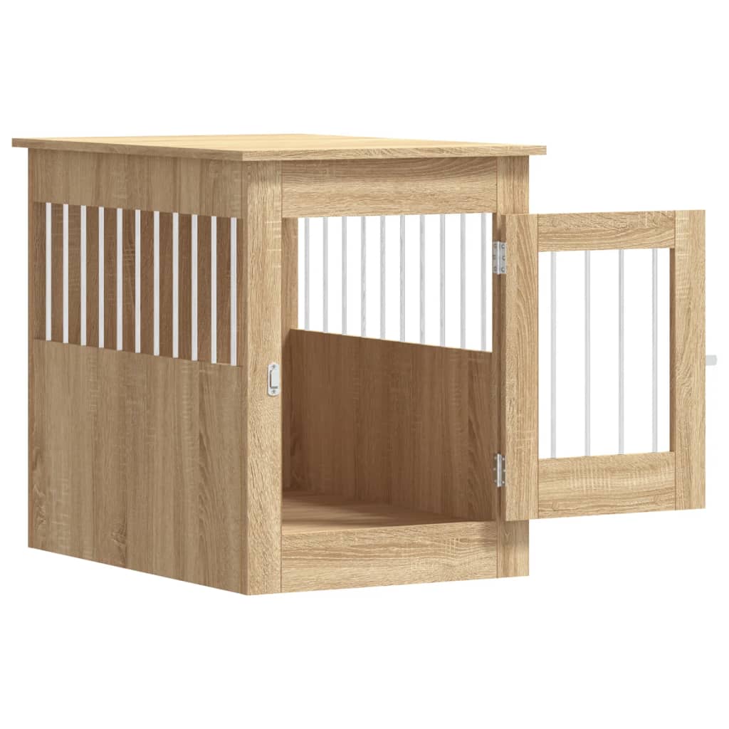 Hondenbench 55 x 80 x 68 cm bewerkt hout sonoma eikenkleurig is nu te koop bij PeponiXL, paradijselijk wonen!