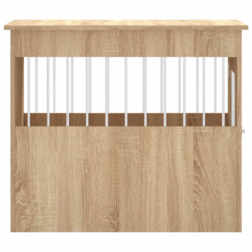 Hondenbench 55 x 80 x 68 cm bewerkt hout sonoma eikenkleurig is nu te koop bij PeponiXL, paradijselijk wonen!