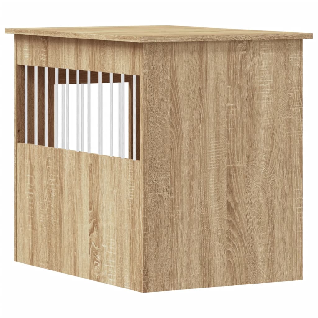 Hondenbench 55 x 80 x 68 cm bewerkt hout sonoma eikenkleurig is nu te koop bij PeponiXL, paradijselijk wonen!