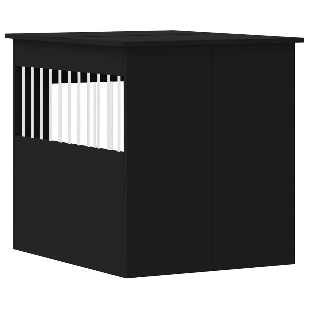Hondenbench 64,5x80x71 cm bewerkt hout zwart is nu te koop bij PeponiXL, paradijselijk wonen!