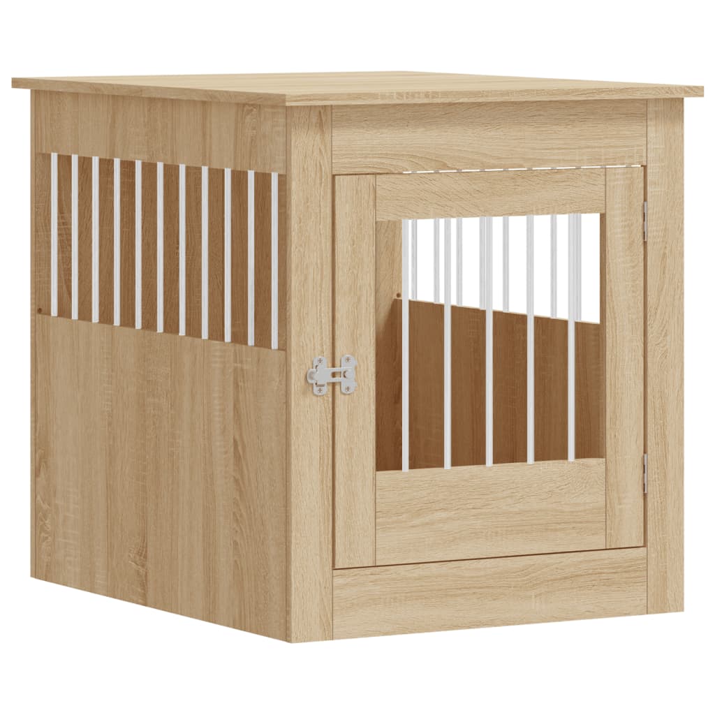 Hondenbench 64,5x80x71 cm bewerkt hout sonoma eikenkleurig is nu te koop bij PeponiXL, paradijselijk wonen!