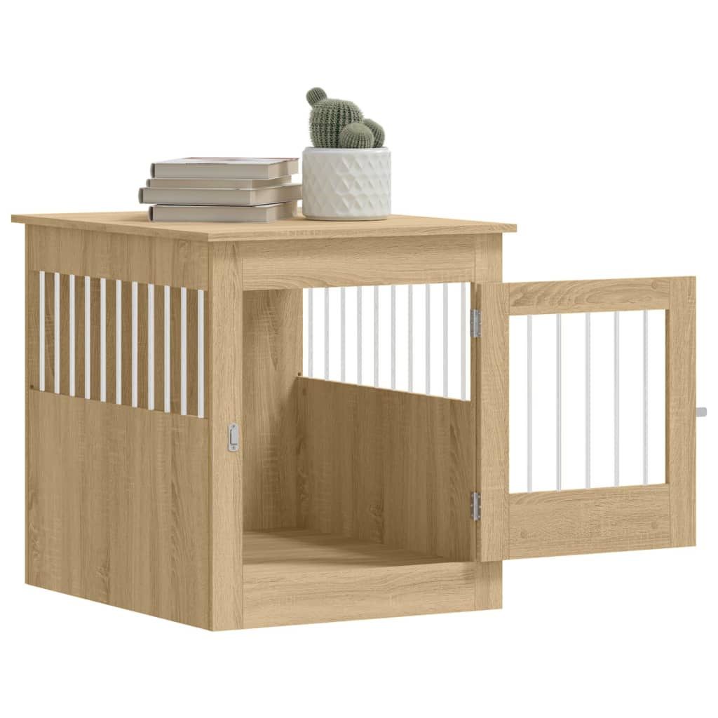 Hondenbench 64,5x80x71 cm bewerkt hout sonoma eikenkleurig is nu te koop bij PeponiXL, paradijselijk wonen!