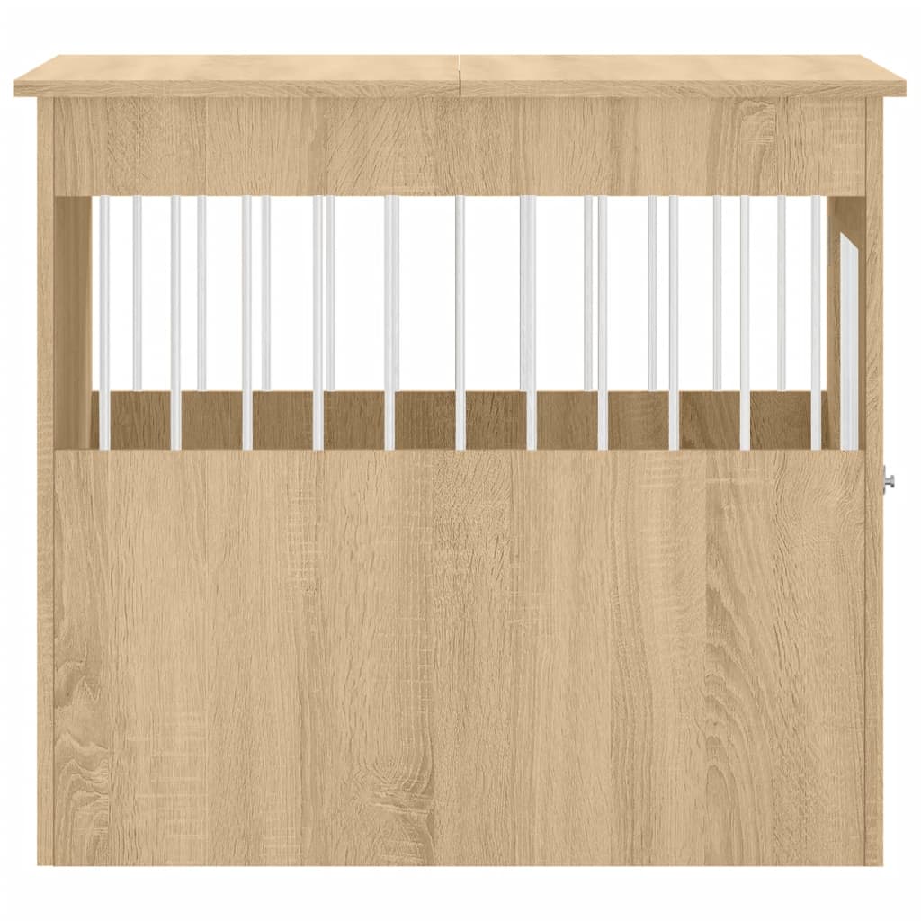 Hondenbench 64,5x80x71 cm bewerkt hout sonoma eikenkleurig is nu te koop bij PeponiXL, paradijselijk wonen!