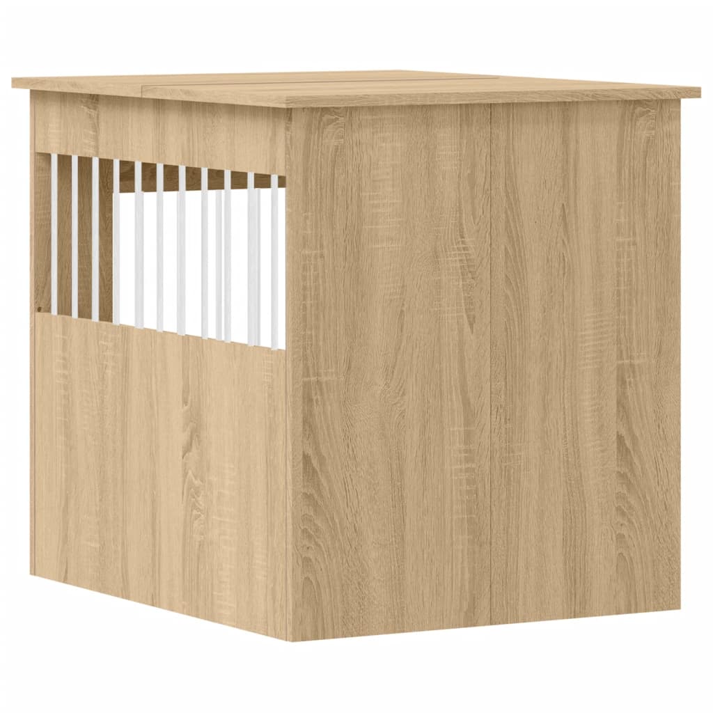 Hondenbench 64,5x80x71 cm bewerkt hout sonoma eikenkleurig is nu te koop bij PeponiXL, paradijselijk wonen!