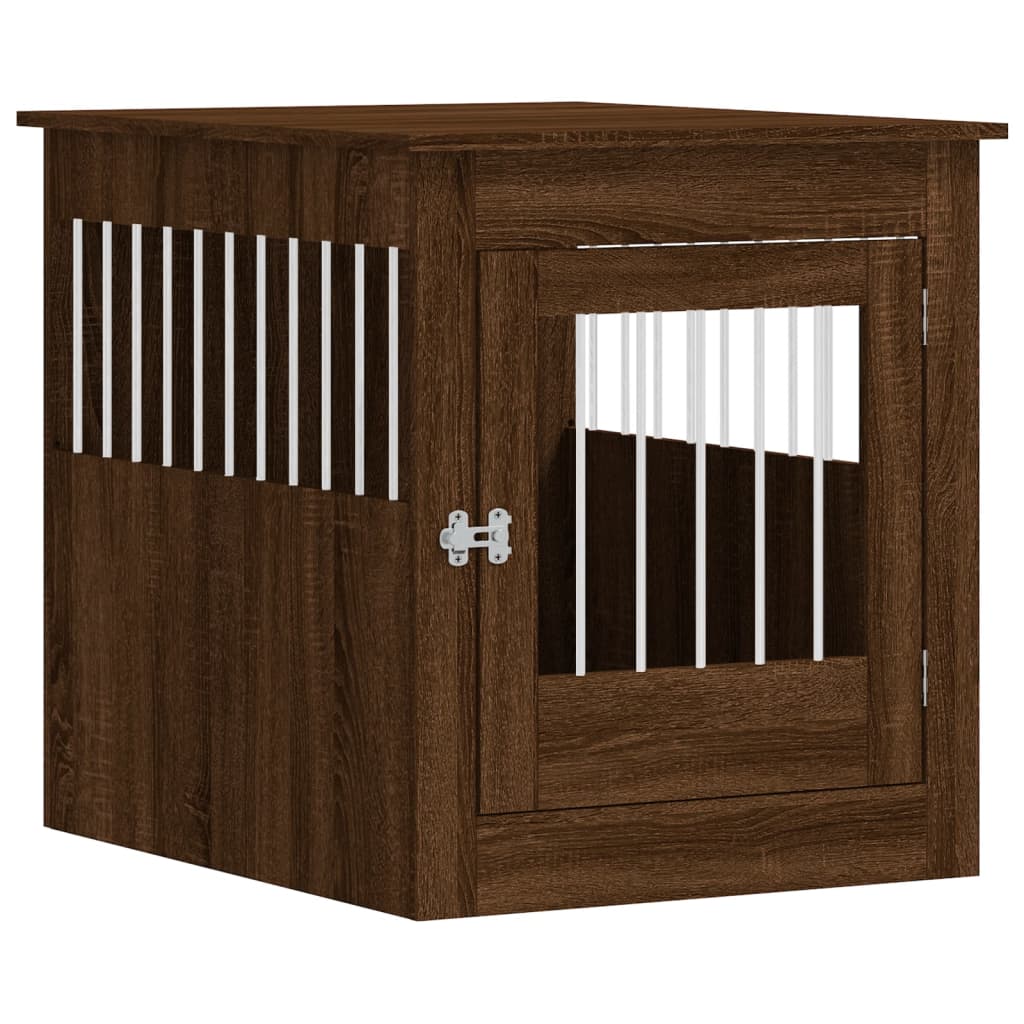 Hondenbench 64,5x80x71 cm bewerkt hout bruin eikenkleur is nu te koop bij PeponiXL, paradijselijk wonen!
