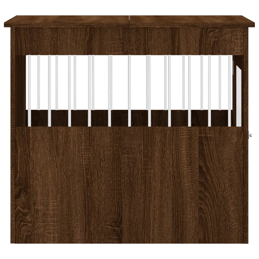Hondenbench 64,5x80x71 cm bewerkt hout bruin eikenkleur is nu te koop bij PeponiXL, paradijselijk wonen!