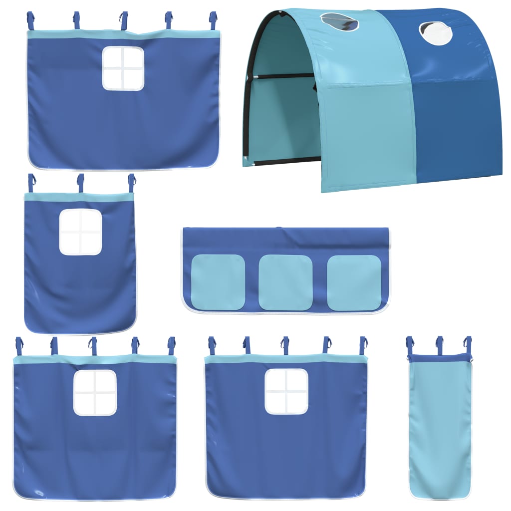 Gordijnen voor hoogslaper met tunnel polyester blauw is nu te koop bij PeponiXL, paradijselijk wonen!