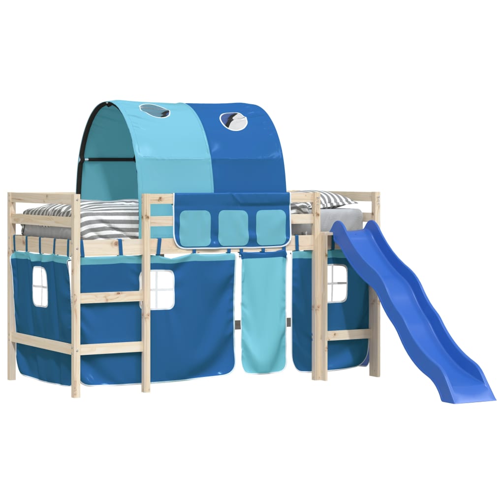 Gordijnen voor hoogslaper met tunnel polyester blauw is nu te koop bij PeponiXL, paradijselijk wonen!