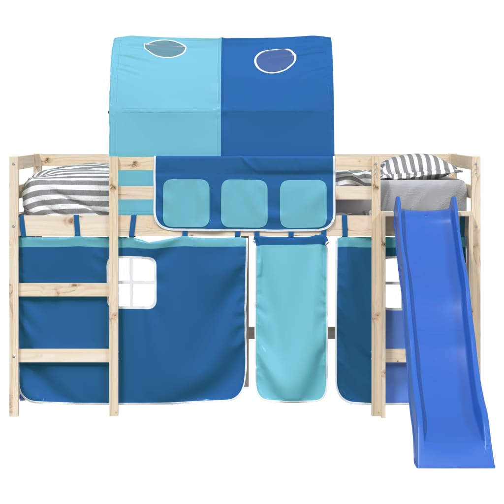 Gordijnen voor hoogslaper met tunnel polyester blauw is nu te koop bij PeponiXL, paradijselijk wonen!