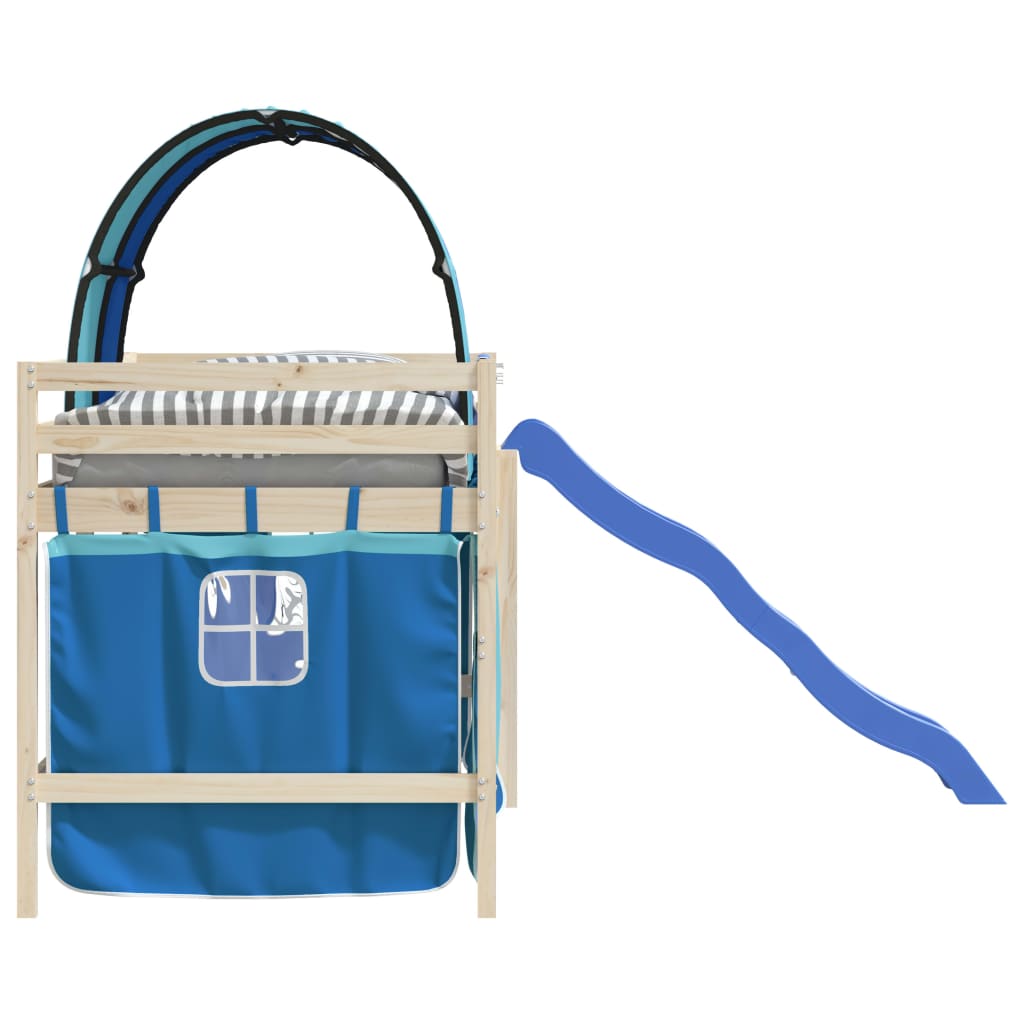 Gordijnen voor hoogslaper met tunnel polyester blauw is nu te koop bij PeponiXL, paradijselijk wonen!
