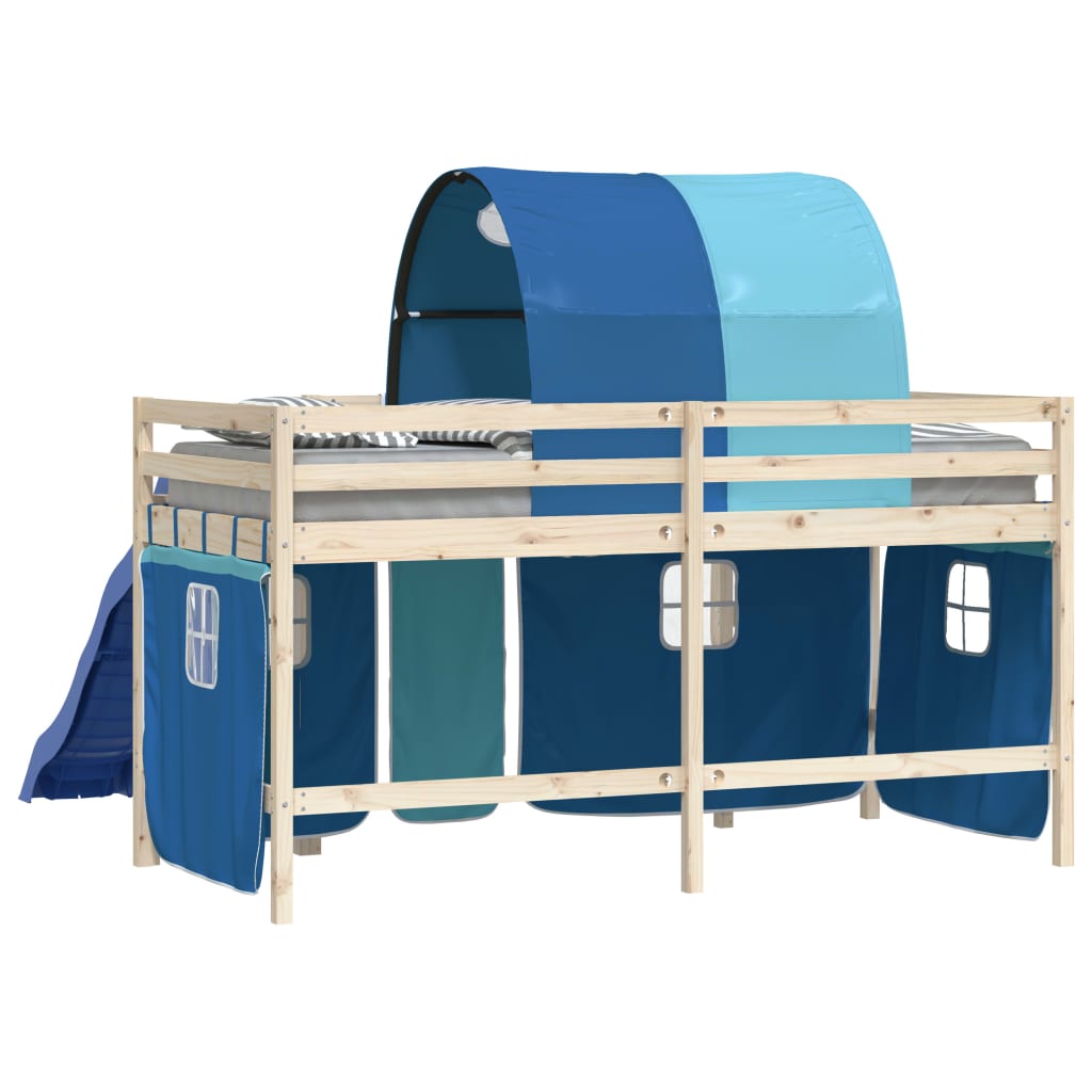 Gordijnen voor hoogslaper met tunnel polyester blauw is nu te koop bij PeponiXL, paradijselijk wonen!