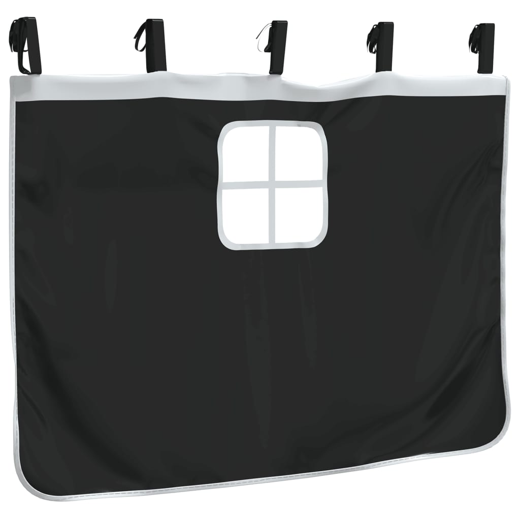 Gordijnen voor hoogslaper met toren polyester wit en zwart is nu te koop bij PeponiXL, paradijselijk wonen!