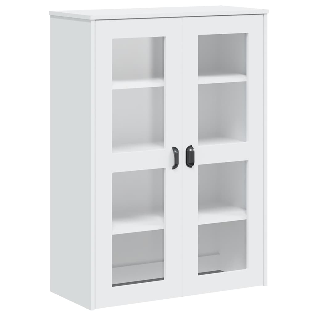 Hoge kast VIKEN 80x40x200 cm massief grenenhout wit is nu te koop bij PeponiXL, paradijselijk wonen!