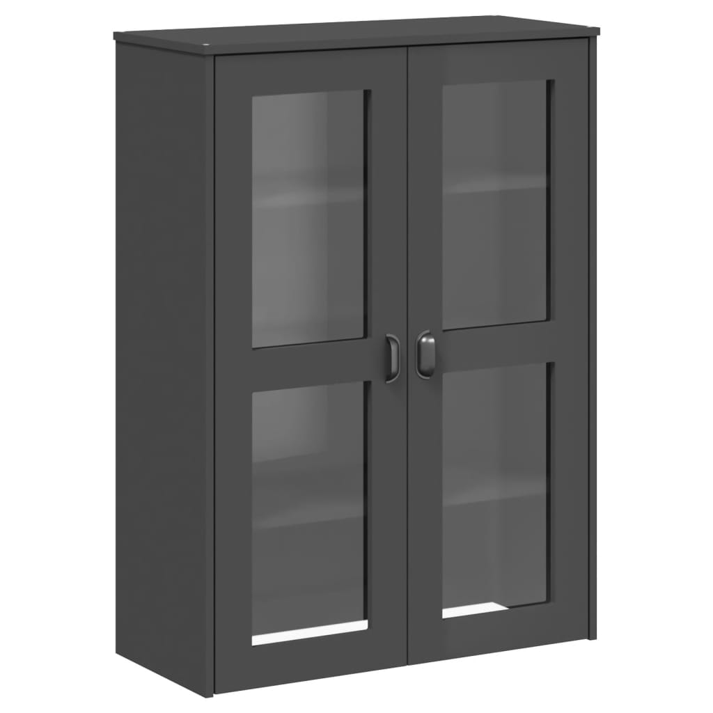 Hoge kast VIKEN 80x40x200 cm massief grenenhout antracietgrijs is nu te koop bij PeponiXL, paradijselijk wonen!