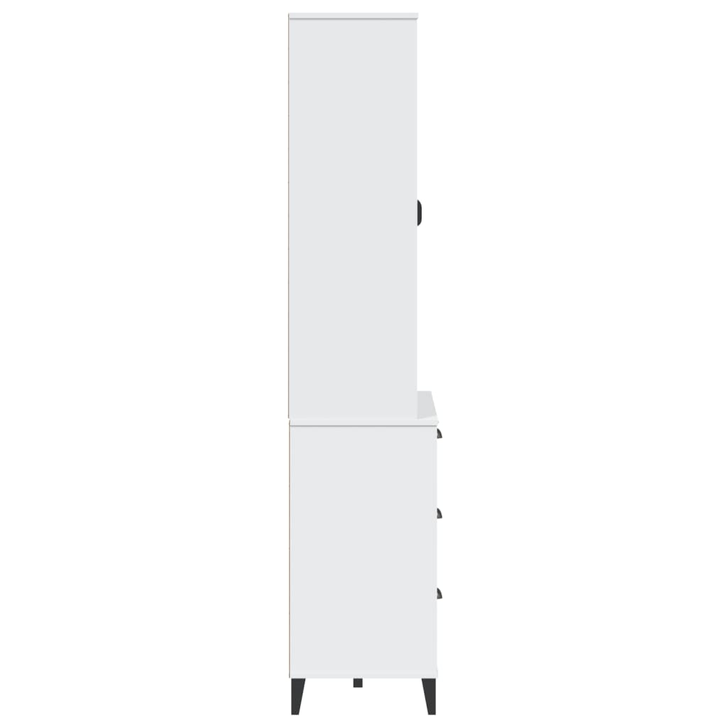 Hoge kast VIKEN 80x40x190 cm massief grenenhout wit is nu te koop bij PeponiXL, paradijselijk wonen!